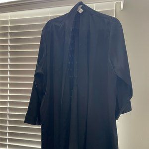 Morgan Taylors Intimates Women's Black Satin Robe - size XXL